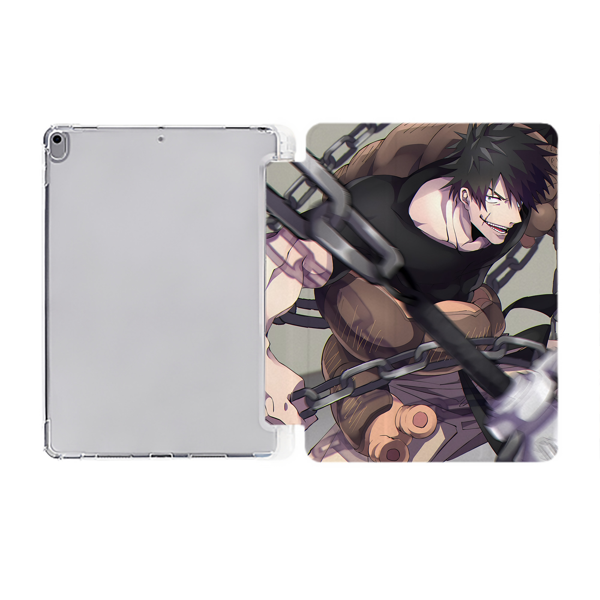 （画像用） 呪術廻戦 Jujutsu Kaisen IPad ケース ペン収納付き 三つ折りスタンド PUレザー×シリコン 対応機種9.5/10.5/10.9インチ